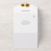 Invitation Tout En Un Mariage floral de tournesol Eucalyptus verdure (Dehors)