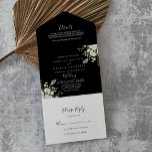 Invitation Tout En Un Mariage floral d'ivoire élégant moderne<br><div class="desc">Cette élégante et moderne mariage à fleurs d'ivoire est parfaite pour un mariage rustique. Le design présente des fleurs roses d'ivoire blanc à l'aquarelle avec des feuilles d'eucalyptus verts soigneusement disposés dans des bouquets attrayants. Enregistrez du papier en incluant plus de détails dans l'invitation plutôt que sur une carte de...</div>
