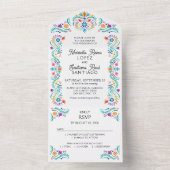 Invitation Tout En Un Mariage floral Fiesta (À l'intérieur)