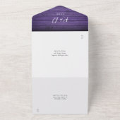 Invitation Tout En Un Mariage Floral Monogramme Script Bois Rustique Vio (Dehors)