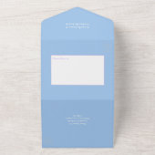 Invitation Tout En Un Mariage floral Pastel Watercolor (Dehors)