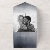 Invitation Tout En Un Mariage floral Pearly Opalescent (Dehors)