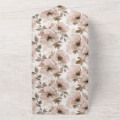 Invitation Tout En Un Mariage floral rose occidental (Dehors)