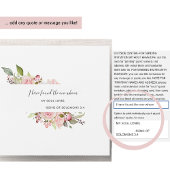 Invitation Tout En Un Mariage floral rose, roux, bourgogne Éteins RSVP