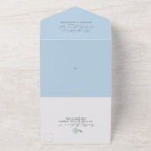 Invitation Tout En Un Mariage floral rustique en poudre (Dehors)