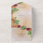 Invitation Tout En Un Mariage floral rustique en terre cuite (Dehors)