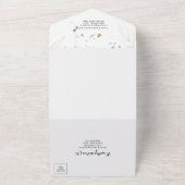 Invitation Tout En Un Mariage Floral Rustique Eucalyptus Gold (Dehors)