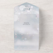 Invitation Tout En Un Mariage Floral Rustique Flocon de Neige Code QR (Dehors)