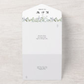 Invitation Tout En Un Mariage Floral Sage Et Lilac (Dehors)