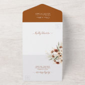 Invitation Tout En Un Mariage floral tonique et intemporel Boho (Dehors)