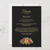 Invitation Tout en un Mariage floral tropical (Dos)