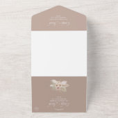 Invitation Tout En Un Mariage floral tropical bohémien (Dehors)