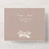 Invitation Tout En Un Mariage floral tropical bohémien (Verso)