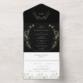 Invitation Tout En Un Mariage floral Wild Meadow (À l'intérieur)