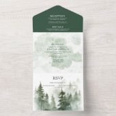 Invitation Tout En Un Mariage forestier Mistic (À l'intérieur)