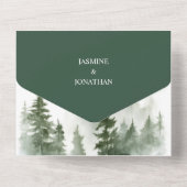Invitation Tout En Un Mariage forestier Mistic (Verso)