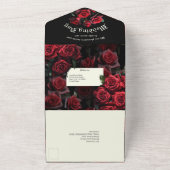 Invitation Tout En Un Mariage gothique des Roses rouges (Dehors)