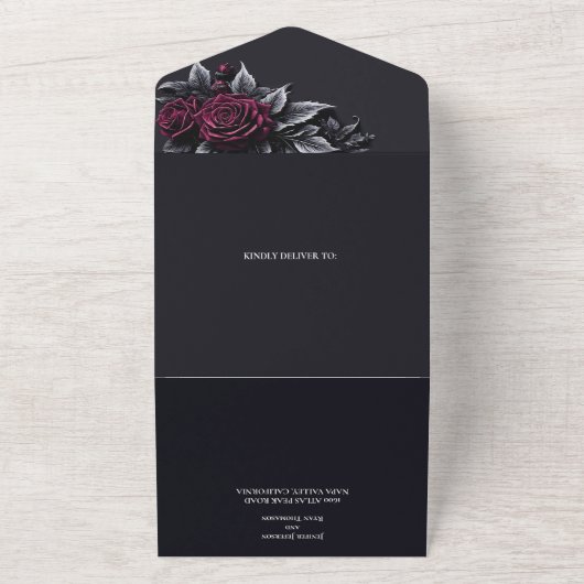 Invitation Tout En Un Mariage gothique d'Halloween (Dehors)