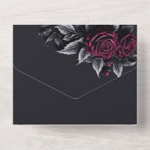 Invitation Tout En Un Mariage gothique d'Halloween (Verso)