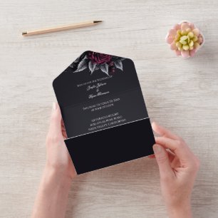 Invitation Tout En Un Mariage gothique d'Halloween