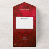 Invitation Tout En Un Mariage gothique floral (Dehors)