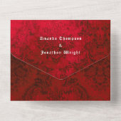 Invitation Tout En Un Mariage gothique floral (Verso)