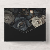 Invitation Tout En Un Mariage gothique romantique foncé (Verso)