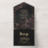 Invitation Tout En Un Mariage gothique royal victorien (À l'intérieur)