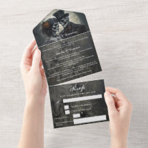 Mariage gothique squelette