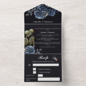 Invitation Tout En Un Mariage gothique unique (À l'intérieur)