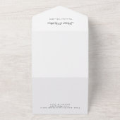 Invitation Tout En Un Mariage gris de fusain Eucalyptus (Dehors)
