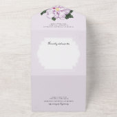 Invitation Tout En Un Mariage Hawaïen Aquarelle Lavande Tropicale (Dehors)