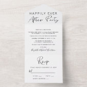 Invitation Tout En Un Mariage Heureux Jamais Après La Réception (À l'intérieur)