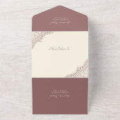 Invitation Tout En Un Mariage indien hindou traditionnel beige Mehndi (Dehors)