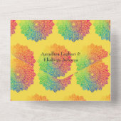 Invitation Tout En Un Mariage indien Rainbow Mandala (Verso)