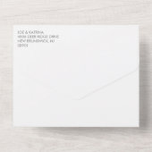 Invitation Tout En Un Mariage intime photo calligraphie grise (Verso)