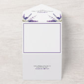 Invitation Tout En Un Mariage Lavender Botanical Purple Flowers (Dehors)