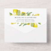 Invitation Tout En Un Mariage Lemon Blossom (Verso)