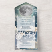 Invitation Tout En Un Mariage lunaire de nuit (À l'intérieur)
