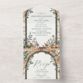 Invitation Tout En Un Mariage méditerranéen illustré (À l'intérieur)