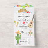 Invitation Tout En Un Mariage mexicain Fiesta Taco/Douche Couples (À l'intérieur)
