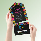 Invitation Tout En Un Mariage mexicain moderne