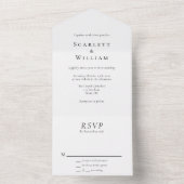 Invitation Tout En Un Mariage minimal traditionnel simple (À l'intérieur)