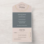 Invitation Tout En Un Mariage minimaliste des anneaux (À l'intérieur)