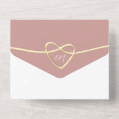 Invitation Tout En Un Mariage minimaliste Dusty Rose (Verso)