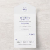 Invitation Tout En Un Mariage minimaliste lilas, violet) (À l'intérieur)