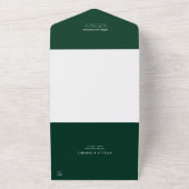 Invitation Tout En Un Mariage minimaliste vert émeraude (Dehors)