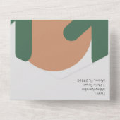 Invitation Tout En Un Mariage Moderne Cactus Soleil Écriture Organique (Verso)