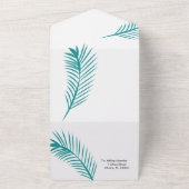 Invitation Tout En Un Mariage Moderne de Palmiers Tropicaux (Dehors)