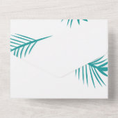 Invitation Tout En Un Mariage Moderne de Palmiers Tropicaux (Verso)